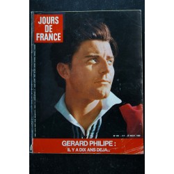 JOURS DE FRANCE   781 27 nov. 1969 Gerard Philippe Cover + 8 p. France Gall & Hugues Auffray - Danièle Gilbert 6 p. - 224 p.