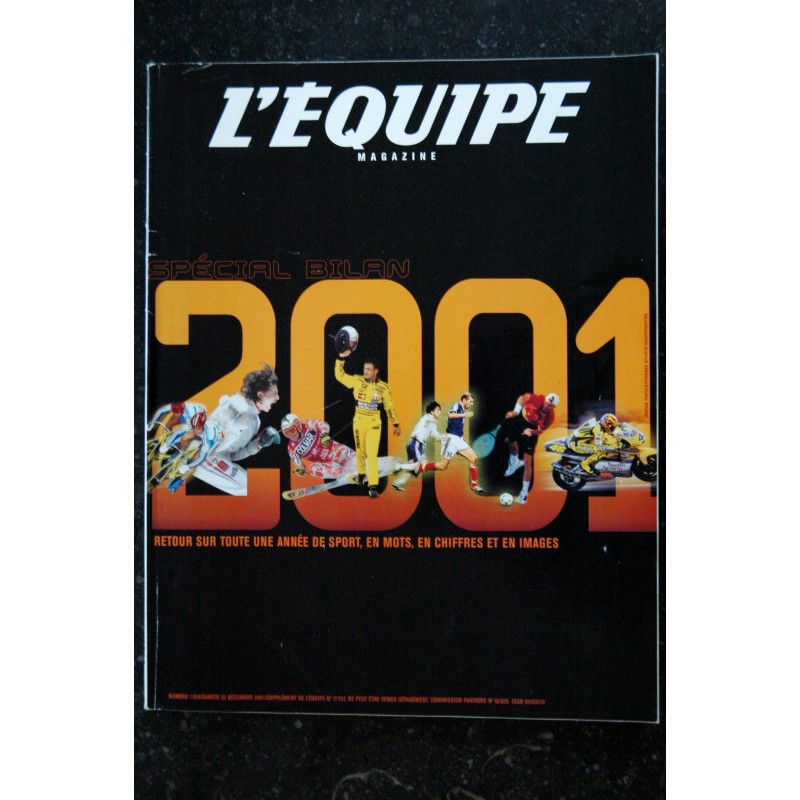 L'équipe Magazine - 2001 - Spécial Bilan 2001 - Numéro exceptionnel - 196 pages - 22 décembre 2001