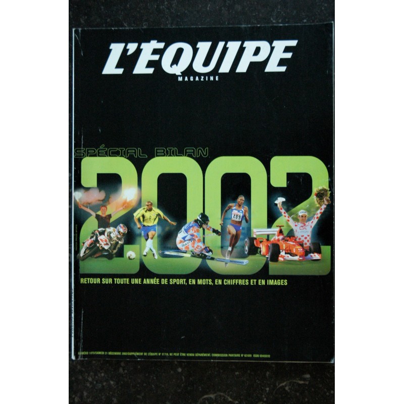 L'équipe Magazine - 2002 - Spécial Bilan 2002 - Numéro exceptionnel - 196 pages - 21 décembre 2002