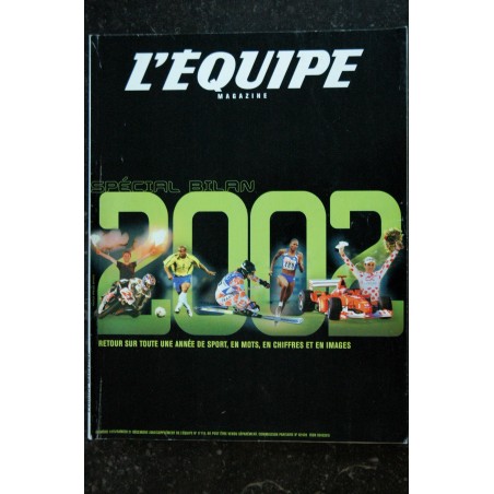 L'équipe Magazine - 2002 - Spécial Bilan 2002 - Numéro exceptionnel - 196 pages - 21 décembre 2002