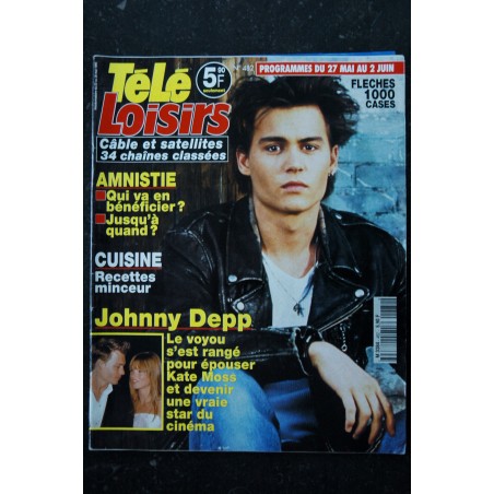 TELE LOISIRS 454  Johnny DEPP Cover + 2 p. - Jean Ferrat - Bigeard  - 1994 11 07
