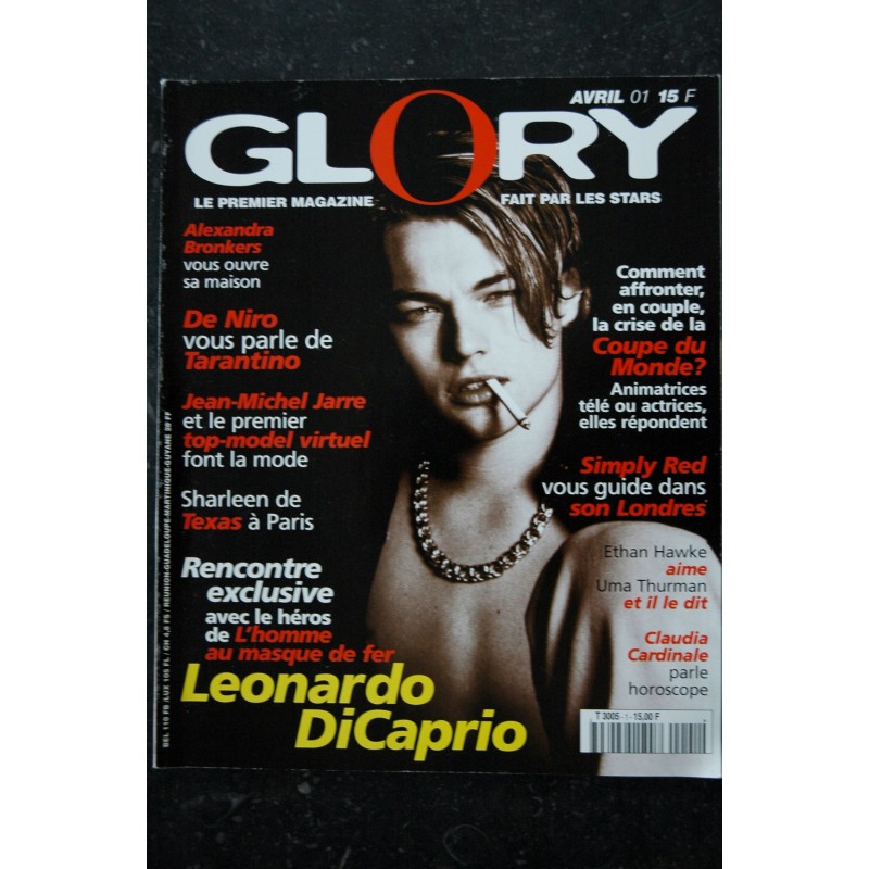GLORY 1  Léonardo DiCaprio Cover + 6 p. - De Niro - Jean-Miche Jarre - Sharleen de Texas - 108 p. - 1998 04