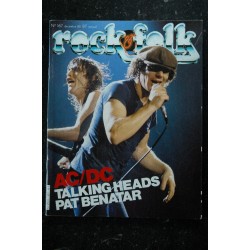 ROCK & FOLK 167 COVER AC/DC TALKING HEADS PAT BENATAR RY COODER JAKE ELWOOD BLUES JAKE ELWOOD BLUES