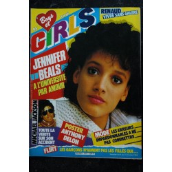 BOYS et GIRLS n°  215  9 au 15 fev. 1984  Jennifer BEALS - Anthony DELON poster - RENAUD - Michael Jackson