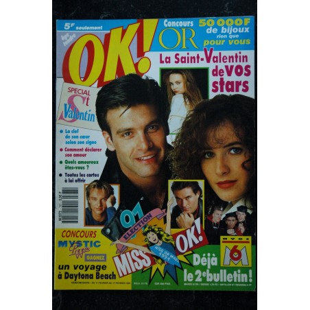 OK ! âge tendre 787 11 au 17 fév. 1990 Roch Voisine ELSA Vanessa Paradis Jeanne MAS