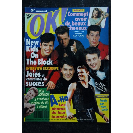 OK ! âge tendre 793  25 au 31 MARS 1991 ROCH VOISINE poster - A-HA - New Kids on the Block