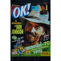 OK ! âge tendre 799  6 au 12 mai 1991 DON JOHNSON - New Kids on the Block Jon mini poster - Michael Jackson