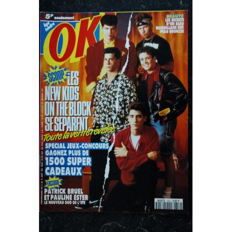 OK ! âge tendre 812  5 au 11 août 1991 New Kids on the Block - Bruel & Pauline Ester - Lambert Wilson