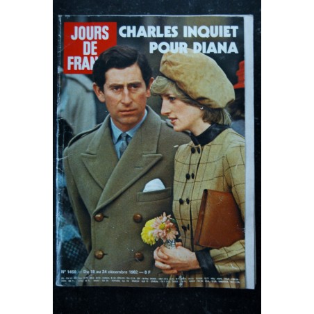 JOURS DE FRANCE  1459  18 au 24 déc. 1982  Charles & Diana Cover + 6 p. - Sophie Marceau P. Cosso - De Funes C. Goya Balavoine