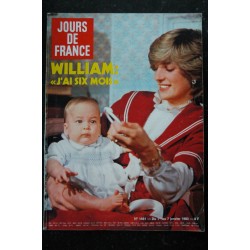 JOURS DE FRANCE  1461  1 au 7 janv. 1983 William Lady DI Cover + 6 p. - AZrthur Rubinstein - Chantal Goya - Maurice Biraud