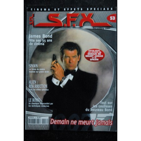 SFX 53 James Bond Demain ne meurt jamais - SPAWN - Alien - Le Bossu + Affiches - 48 pages - 1997 12 SFX 53 James Bond Demain ne meurt jamais - SPAWN - Alien - Le Bossu + Affiches - 48 pages - 1997 12