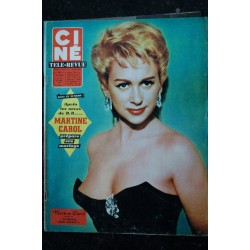 CINE TELE REVUE 1959 07 10  n° 28   Martine CAROL Cover + 2 pages - P. Nicaud C. Brasseur C. Vega -  Eddie Constantine  - 36 p.