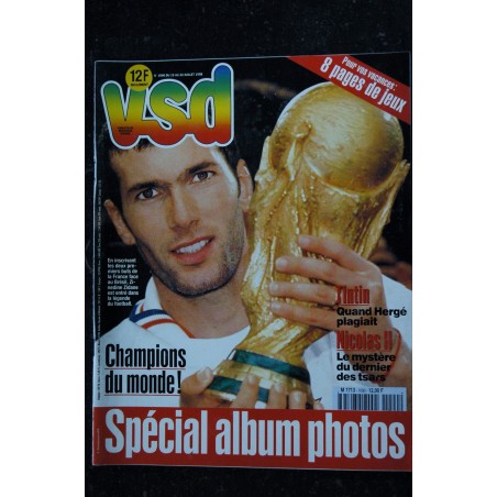 VSD 1090  ZIDANE Champions du monde Cover + 36 p. - Leonardo DiCaprio - 15 au 22 juillet 1998