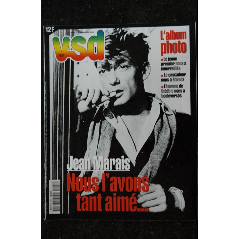 VSD 1107  Jean Marais Cover + 8 p. - Daniel Cohn-Bendit- Transe à Sewhwan - 11 au 18 nov. 1998