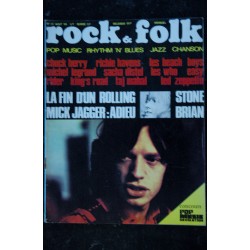ROCK & FOLK 031 AOUT 1969 HOMMAGE JONES BRIAN ROLLING STONES MICK JAGGER BEACH BOYS LES WHO EASY RIDER LED ZEPPELIN