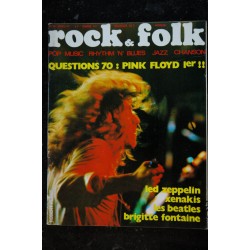 ROCK & FOLK 039  n° 39 AVRIL 1970  COVER ROBERT PLANT PINK FLOYD LED ZEPPELIN XENAKIS BEATLES BRIGITTE FONTAINE