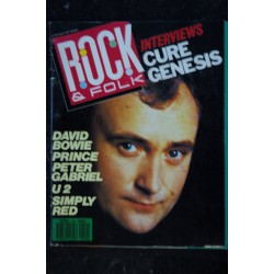 ROCK & FOLK 242 JUIN 1987 INTERVIEW THE CURE GENESIS PETER GABRIEL U2 SIMPLY RED PRINCE + POSTER DAVID BOWIE