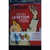 LE MONDE HS 17 2009 SPECIAL TINTIN LE RETOUR STEVEN SPIELBERG GEOPOLITIQUE + CARTE DE VOEUX COLLECTOR HERGE