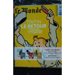 LE MONDE HS 17 2009 SPECIAL TINTIN LE RETOUR STEVEN SPIELBERG GEOPOLITIQUE + CARTE DE VOEUX COLLECTOR HERGE