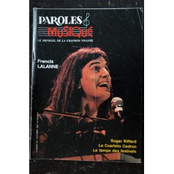 Paroles & Musique 1982 10  n° 23  Francis LALANNE - Roger Riffard - Le Cuarteto Cedron - 48 pages