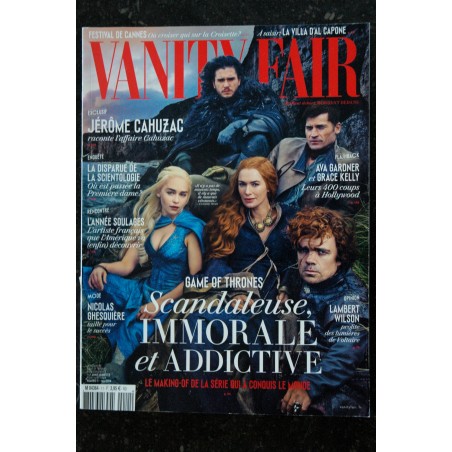 VANITY FAIR  11  Game of Thrones Cover + 14 p. - Jérôme Cahuzac - Soulages - Nicolas Ghesquière - 2014 05