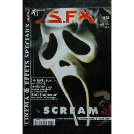 SFX 81 - SCREAM - + tortueux + drole + violent moins sanglant + Affiches - 52 pages - 2000 03 SFX 81 - SCREAM - + tortueux + drole + violent moins sanglant + Affiches - 52 pages - 2000 03