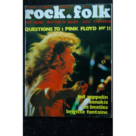 ROCK & FOLK 033 n° 33 OCTOBRE 1969 COVER BOB DYLAN A L'iLE DE WIGHT