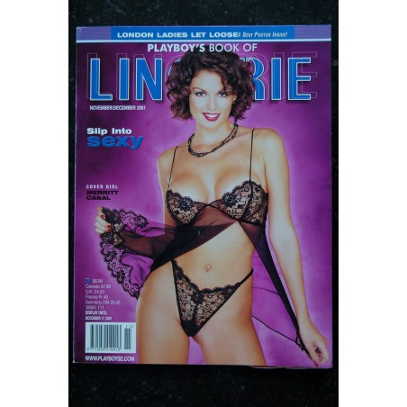 PLAYBOY'S LINGERIE 2001 NOV/DEC MERRITT CABAL MEGAN McKENNEY NICOLE LENZ EROTIC