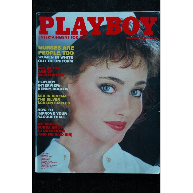 PLAYBOY US 1983 11 WOMEN WHITE UNIFORM KENNY ROGERS VERONICA GAMBA