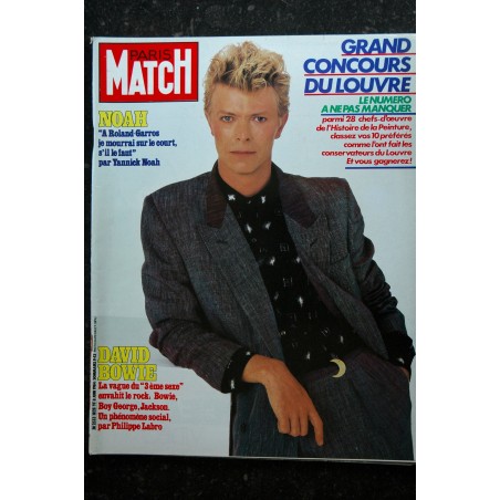 PARIS MATCH n° 1828  David Bowie Cover + 2 p. - Claudia Cardinale - Nastassia Kinski - 156 pages - 8 juin 1984