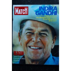 PARIS MATCH n° 1851  Reagan  Cover + 16 p. - Indira Gandhi - Kaprisky Berry Bouquet Noiret  - 170 pages - 16 novembre 1984