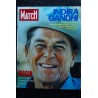 PARIS MATCH n° 1851  Reagan  Cover + 16 p. - Indira Gandhi - Kaprisky Berry Bouquet Noiret  - 170 pages - 16 novembre 1984