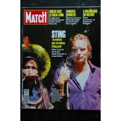 PARIS MATCH n° 2078  STING Cover + 14 p. - Isabelle Huppert - Richard Bohringer - Jean Nouvel - 138 pages - 23 mars 1989