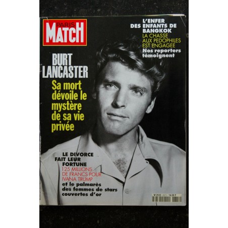 PARIS MATCH n° 2371 3 nov. 1994 Burt Lancaster cover + 8 p. - Travolta - Lova Moor - 140 pages PARIS MATCH n° 2371 3 nov. 1994 Burt Lancaster cover + 8 p. - Travolta - Lova Moor - 140 pages