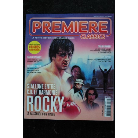 PREMIERE CLASSICS 14 2021 SYLVESTER STALLONE ROCKY LA NAISSANCE D'UN MYTHE INTERVIEW SEAN CONNERY LES RIPOUX PHILIPPE NOIRET