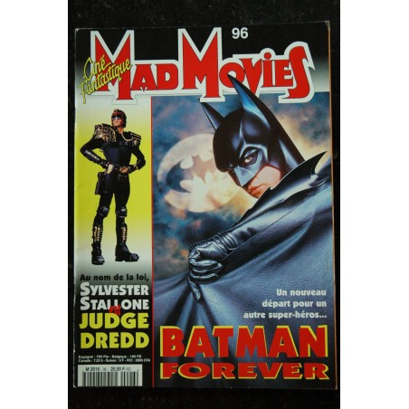 Ciné Fantastique MAD MOVIES  n° 96  * 1995 *   BATMAN FOREVER  SYLVESTER STALLONE  JUDGE DREDD  Tank Girl Le village des damnés
