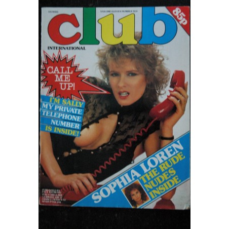 CLUB INTERNATIONAL UK Vol. 11 N° 10  SOPHIA LOREN  photos :  Rupert Daines  Fanny   EROTIC PHOTOGRAPHY