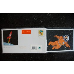 Tintin - Enveloppes timbrées illustrées et carte de correspondance assorties