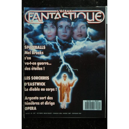 L'écran fantastique n° 85 * 1987 *  SPACEBALLS Mel Brooks  Les sorcières d'Eastwick  Argento  OPERA