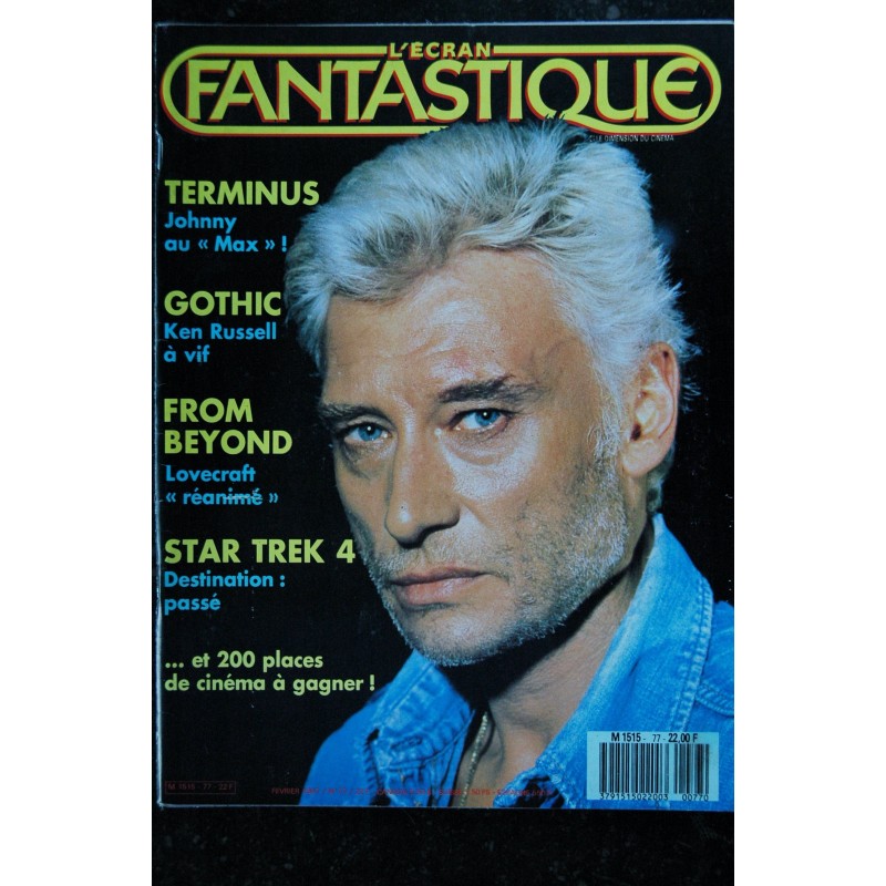 L'écran fantastique n° 77 * 1987 * COVER Johnny Hallyday TERMINUS  GOTHIC Ken RUSSELL Star Tek 4