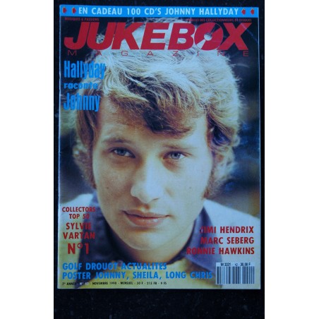 JUKEBOX   42   1990 11 - Johnny Hallyday - Vartan - Seberg - Hendrix - Poster Johnny Sheila Long Chris - 80 pages