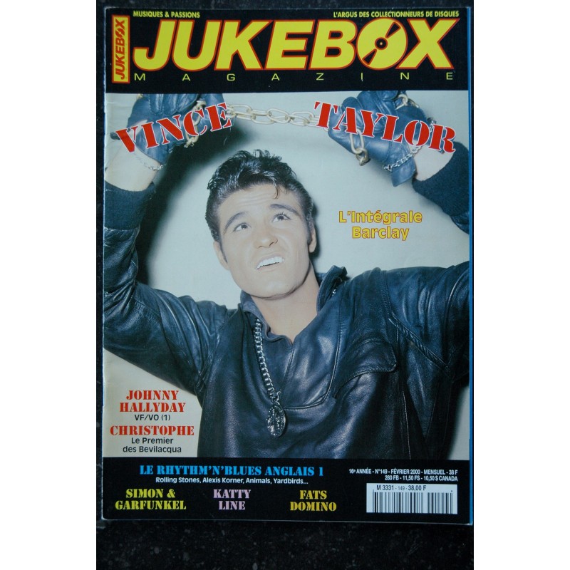 JUKEBOX  149  2000 02  - Vince Taylor  - Johnny - Christophe  - Simon & Garfunkel - Poster Ricky Nelson - 84 pages