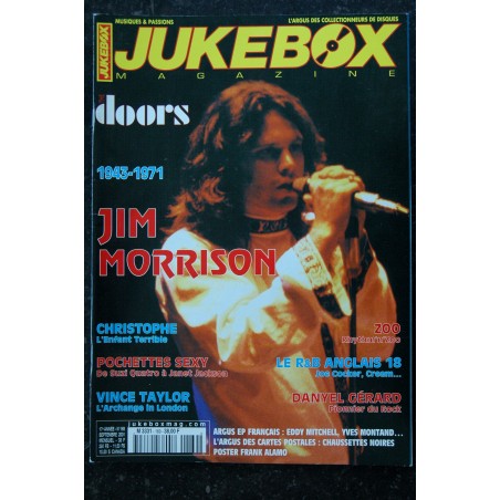 JUKEBOX  169  2001 09  - Jim Morrison - Doors - Christophe - Vince Taylor - Daniel Gérard - Poster Frank Alamo - 84 pages