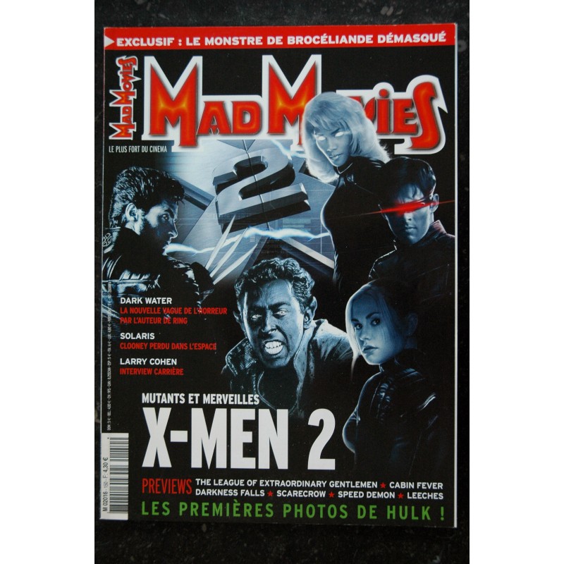 Ciné Fantastique MAD MOVIES  n°150  2003 02   X-MEN 2 Dark Water Solaris Larry Cohen