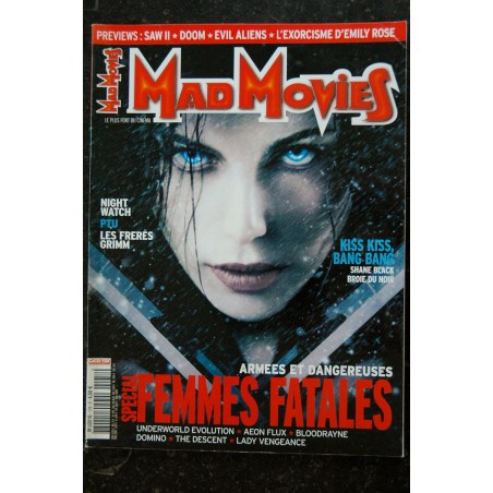 Ciné Fantastique MAD MOVIES  n°178  2005 09  Spécial FEMMES FATALES - Night Watch - PTU - Les Frères Frimm - Kiss Kiss Bang Bang