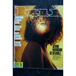 LUI 284 SEPTEMBRE 1987 COVER JEANE MANSON ENTIEREMENT NUE 10 PAGES + POSTER NUDES