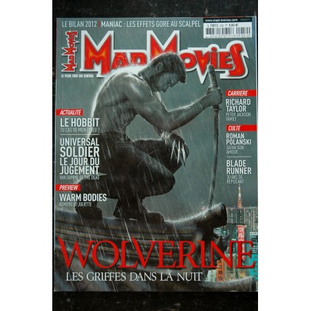 Ciné Fantastique MAD MOVIES  n°259  2013 01 - WOLVERINE - Le Hobbit - Universal Soldier - Warm Bodies - Polanski  - 116 pages