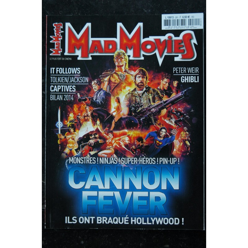 Ciné Fantastique MAD MOVIES  n°281  2015 01 - CANNON FEVER - It Follows Tolkien Jackson Captives Ghibli- 100 pages