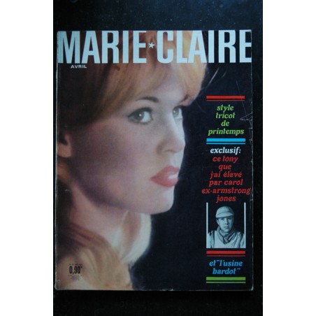 MARIE CLAIRE  78  avril 1961 Brigitte Bardot cover Collections 1961  - 260 pages