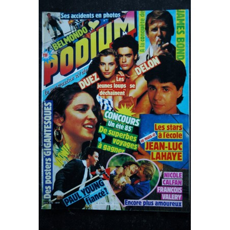 PODIUM HIT 163 septembre 1985 DUEZ DELON Belmondo JL LAHAYE Paul YOUNG CALFAN Valery PODIUM HIT 163 septembre 1985 DUEZ DELON Belmondo JL LAHAYE Paul YOUNG CALFAN Valery
